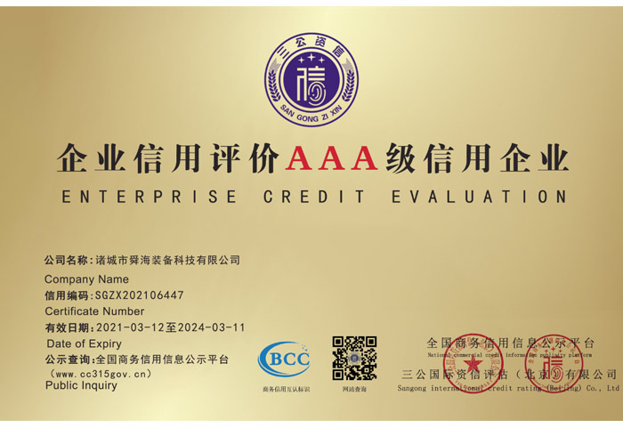 Enterprise Credit Evaluation AAA Credit 